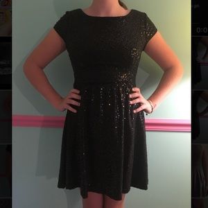 Black sequin dress